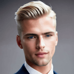 Short Blonde Hairstyle AI avatar/profile picture for men